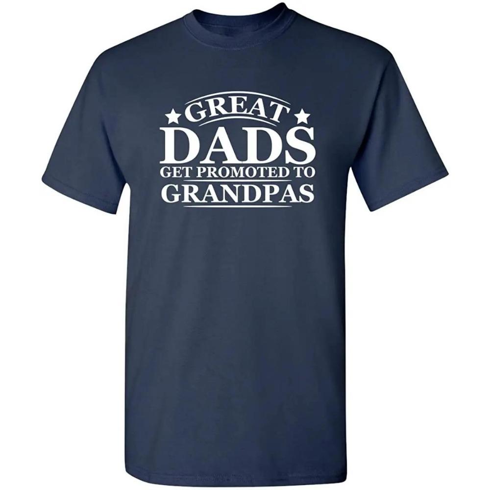 Great Dads Get Promoted To Grandpas Pops Mens Graphic Novelty Funny T Shirt