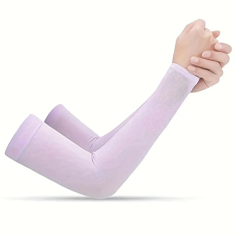 Unisex Arm Sleeves for Men Women Breathable Sweat-absorbing Sleeves Sports Sleeves UV Sun Protection Arm Cover Ice Silk Sleeves
