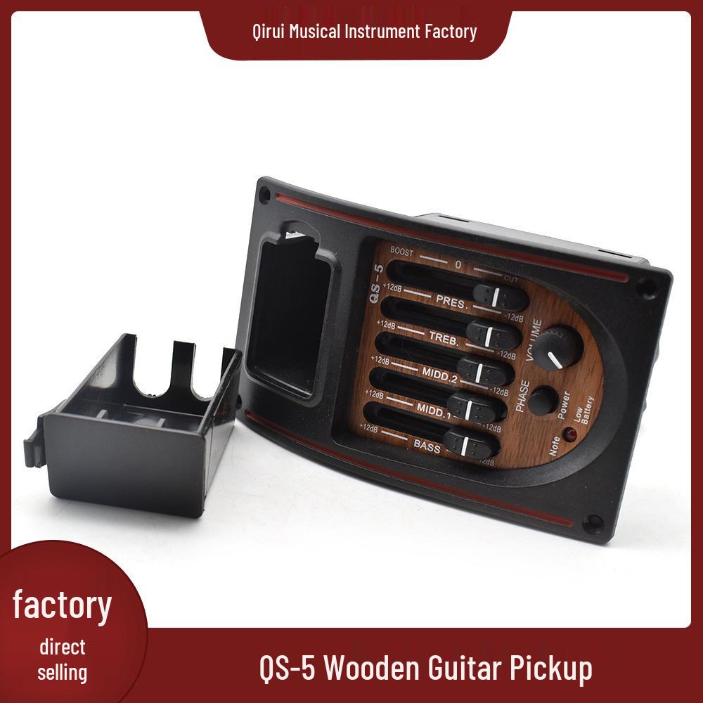 

QS-5 Five-Segment Acoustic Guitar Pickup & Equalizer with Tuner and Wood Grain Hard Rod Tailpiece Regular