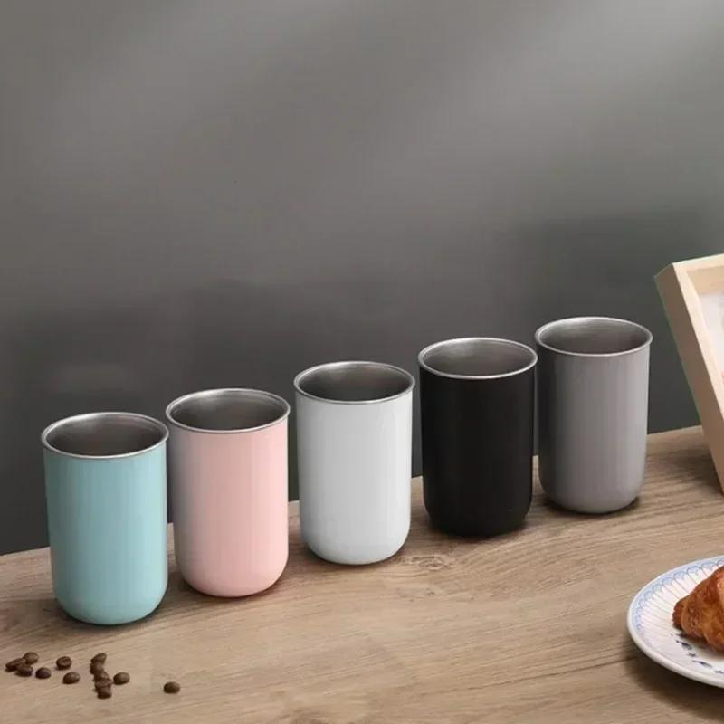 300ml Thermal Coffee Cup Stainless Steel Iced Coffee Mug Tea Beer Cup Leakproof Water Bottle Vacuum Insulated Cups With Lids