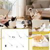 1.2m Long Telescopic Teaser Stick, Fishing Rod With Feather, -resistant With Bell, Interactive Toy