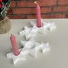 Unique Star Candle Holders Silicone Mold Convenient Silicone Mold For Crafting A Trio Of Interlinked Star Candle Stands