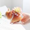 Decorative Corgi Dog Resin Ornaments Collectible Corgi Dog Model Toy  Dried Flower