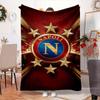 Coperta con Emblema del Napoli Calcio Coperta in Flanella da Esterno per Campeggio, Escursionismo, Feste in Giardino, Essenziali per Picnic, regalo per famiglia e amici