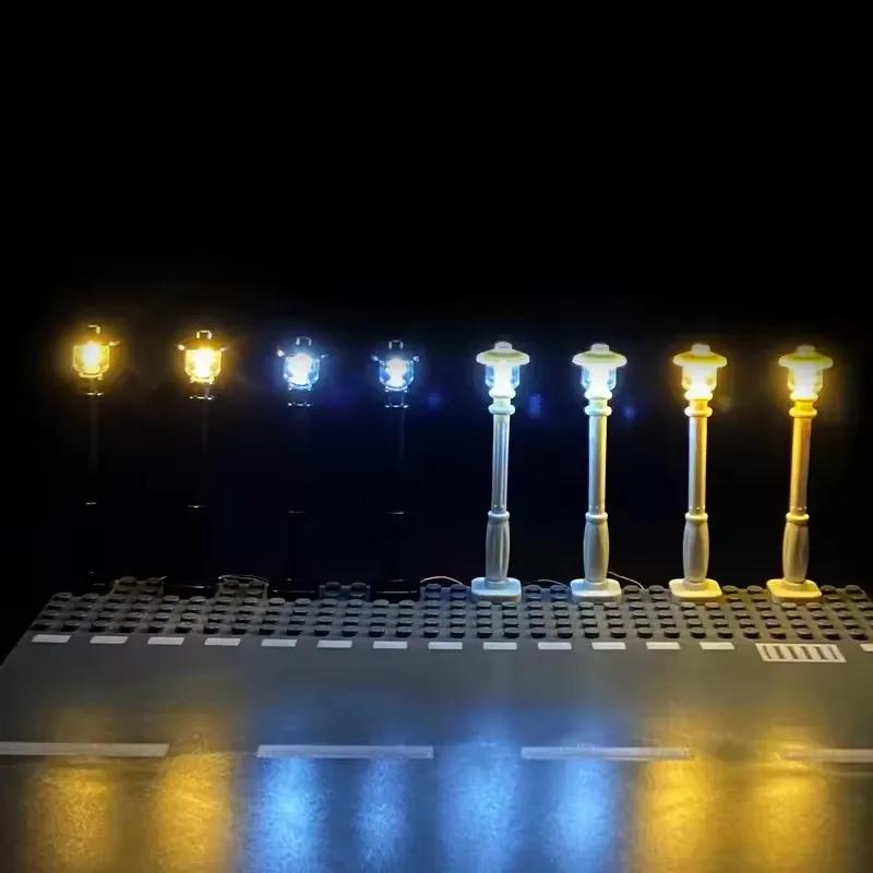 City Road Street traffic lights 7Ports LED LIGHT USB Street Lamp Base Plate Accessories Construction Bricks mini model Works With
