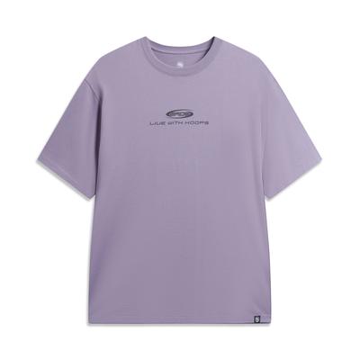 Série de Basketball Li Ning Pull Lettre Ample Manches Courtes T-shirt Hauts Homme AHSW163-2
