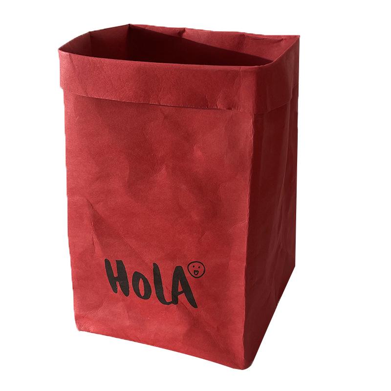 Large Waterproof Washable Kraft Paper Storage Bag for Refrigerator or Desktop Organization, Thickened for Durability, Flower Pot Cover