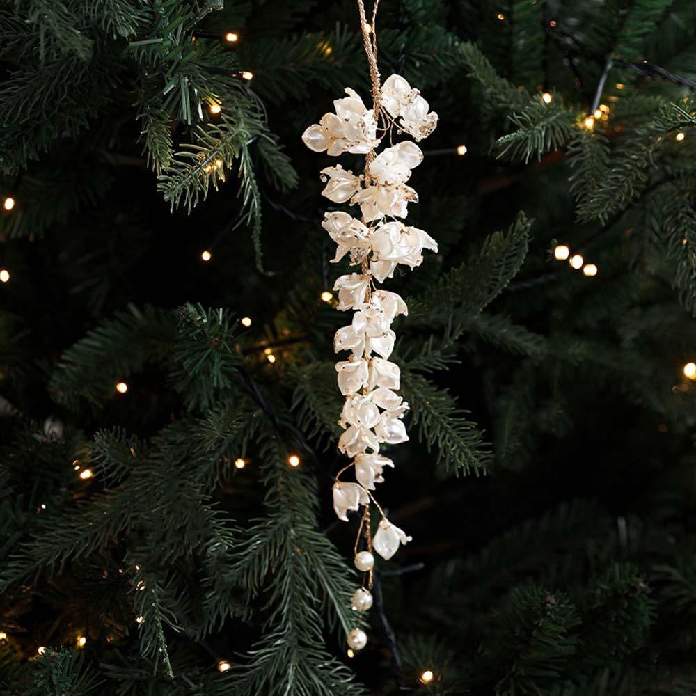 Artificial Glitter Christmas Branches Grape Christmas Crystal Pendant  DIY Craft