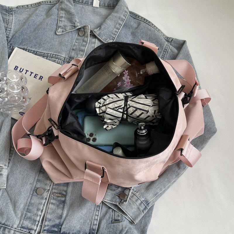 Large-capacity travel bag, simple leisure business trip boarding bag, women's dry and wet separation, fashionable and lightweight fitness bag
