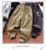 Boys' Plus Velvet Thickened Loose Sweatpants - Autumn/Winter 2025 Fashion