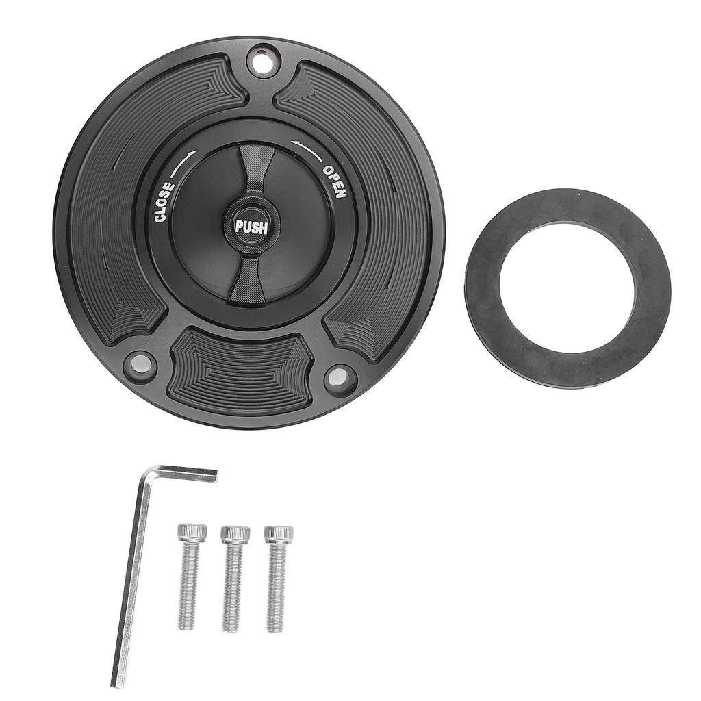 Motorcycle Fuel Tank Cap Cover Aluminum Alloy Leakage Proof Anti Spills Replacement for 400R 650R ER 6F ER 6N VN 650