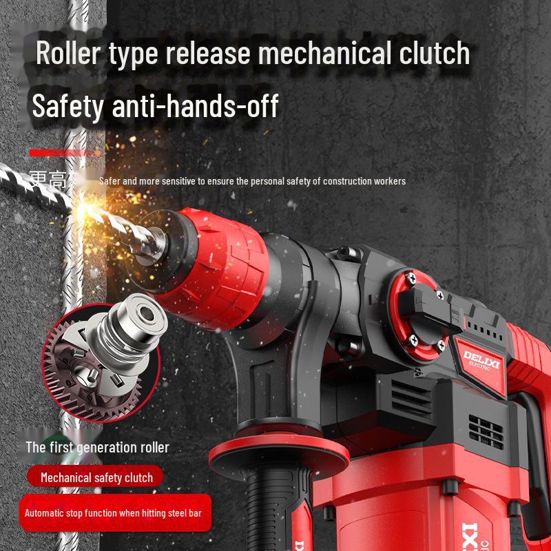 Delixi Dual-Purpose Electric Hammer Drill – High-Power Rebar Slotting & Concrete Demolition Tool