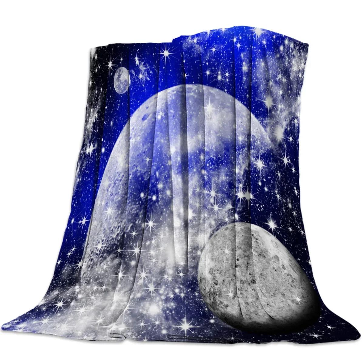 

Sun Moon Blanket Throw, Planet Throws, Universe and Sky Navy Coverlet Blankets Hypoallergenic Lightweight All-Season Cozy Cover 75x90cm