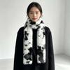 Skin Friendly Winter Faux Fur Scarf Soft Texture Long Fluffy Muffler  Outdoor Skiing