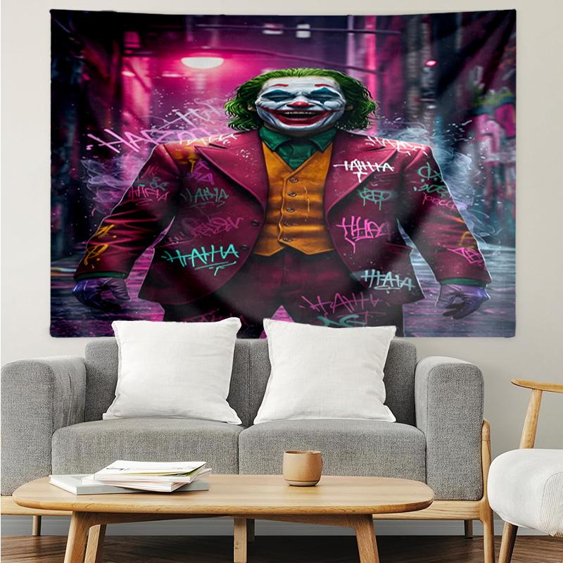 1PC clown's Dark Portrait Tapestry Accessories Playroom Tapestry, for Bedroom,Livingroom, dormitory Room Wall Decor Fan Birthday Gifts