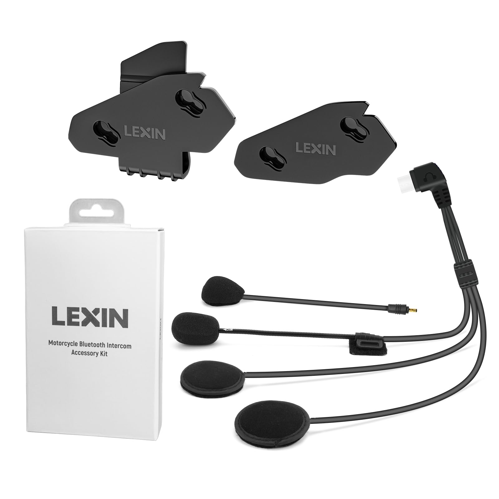 

LEXIN G2P Может использоваться с мотоциклетным переговорным устройством USB, комплектом кронштейнов для крепления наушников, комплектом динамиков и микрофонов 36 мм, комплектом наушников и микрофонов 2 типа