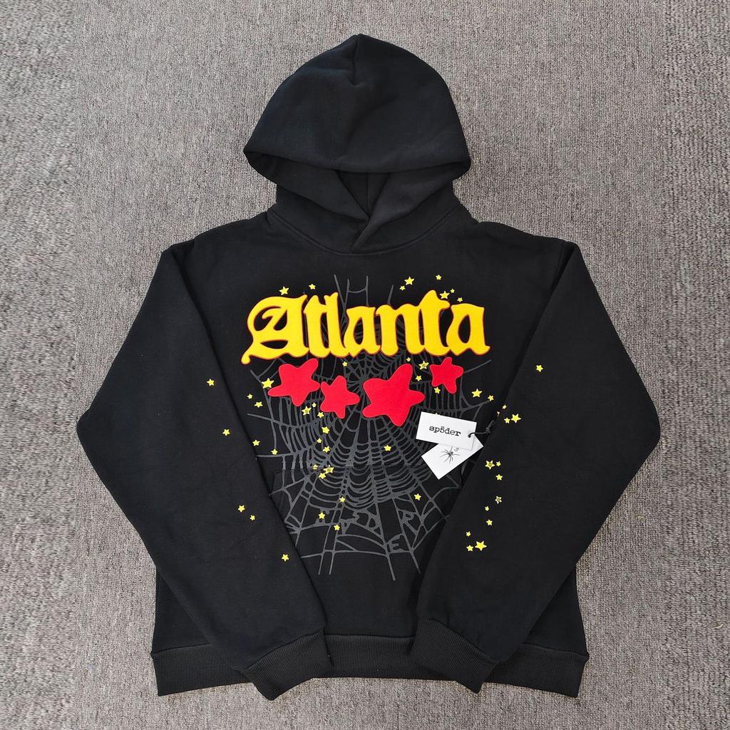 Young Thug Style Spider Web Hoodie Set