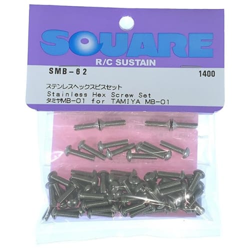 Square Stainless Steel Hex Screw Set SMB-62 for Tamiya MB-01