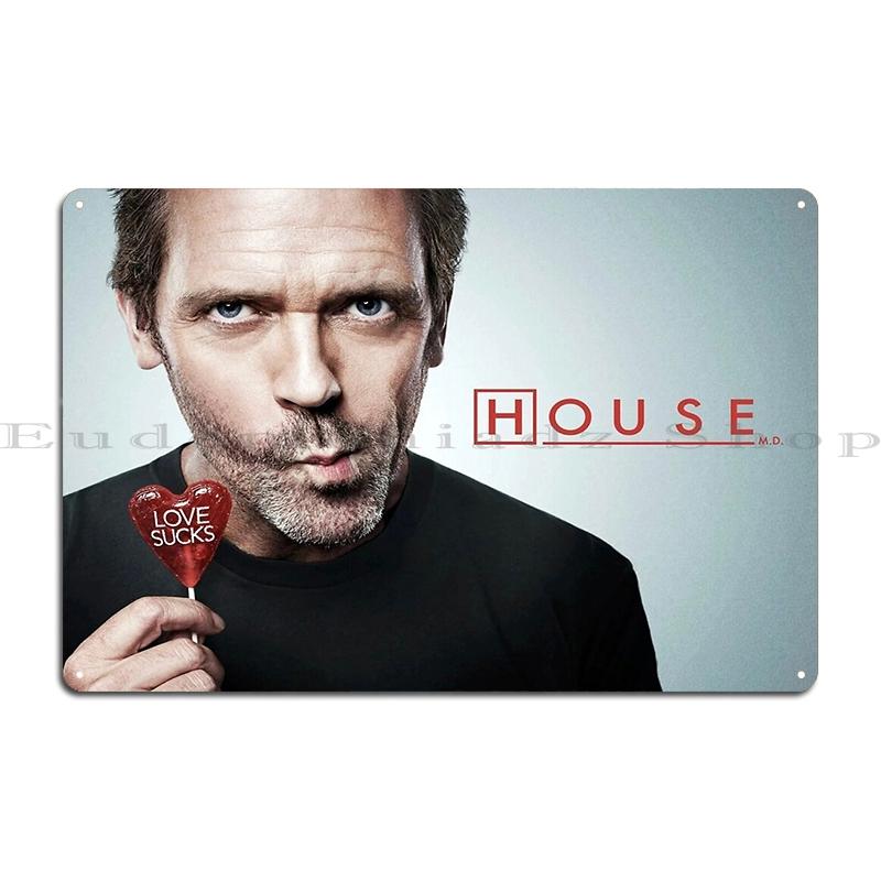 Dr House Md Metal Sign Living Room Club Customized Wall Cave Cinema Dr House Tin Sign Poster