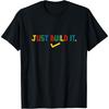 Just Build It Maître Bâtisseur Blocs de Construction Garçons Filles T-Shirt