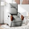 Electric Recliner Chair with Rising Assistance Cloud Grey Fabric