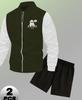 Baseball Jacket & Shorts Set, Stretch & Durable, Ideal for Teenagers' Daily