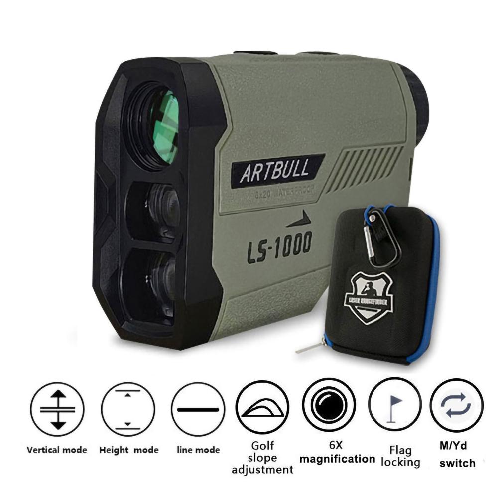 ARTBULL Golf Laser Telescope 1000M 650M Rangefinder with Flag-Lock Slope Pin Distance Meter for Hunting Monocular