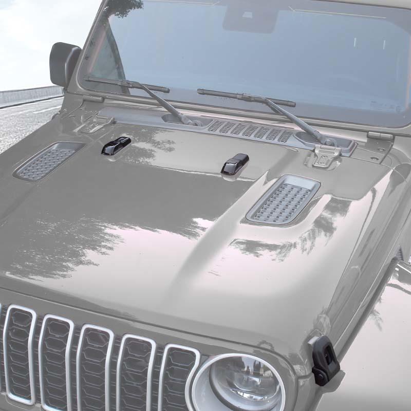 Car Hood Ornament Fender Air Vent Decoration Protective Cover For Jeep Wrangler JL JT Gladiator 2018 Up Car Exterior Accessories