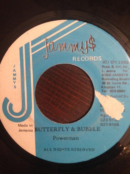 

7inch Record POWERMAN Butterfly Bubble NONE Jammys Records 1992 Jamaica Reggae Ska Dub Used