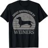Retro Pet Dogs Weiners Lover Easily Distracted By S T-Shirt