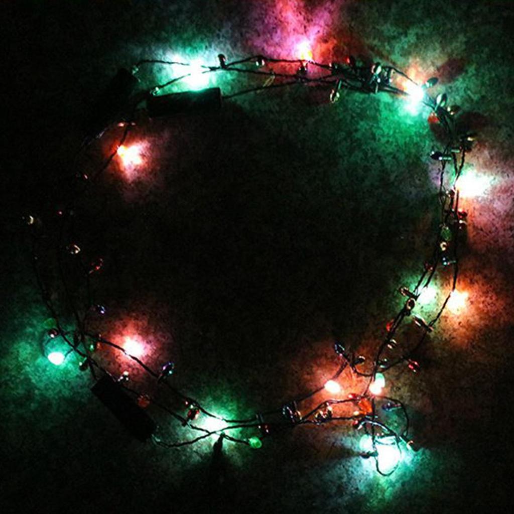 Christmas LED Necklace Christmas Bulb Necklaces Costume Accessories For Festival Celebration Birthday Family Gathering Stage