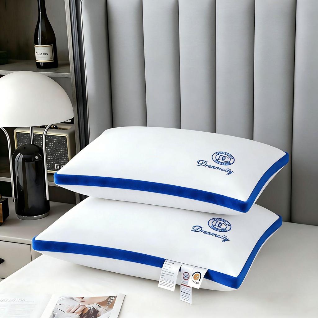 Yimengya Embroidery Hotel Pillow Core - Men's Neck Support for Sleep Aid