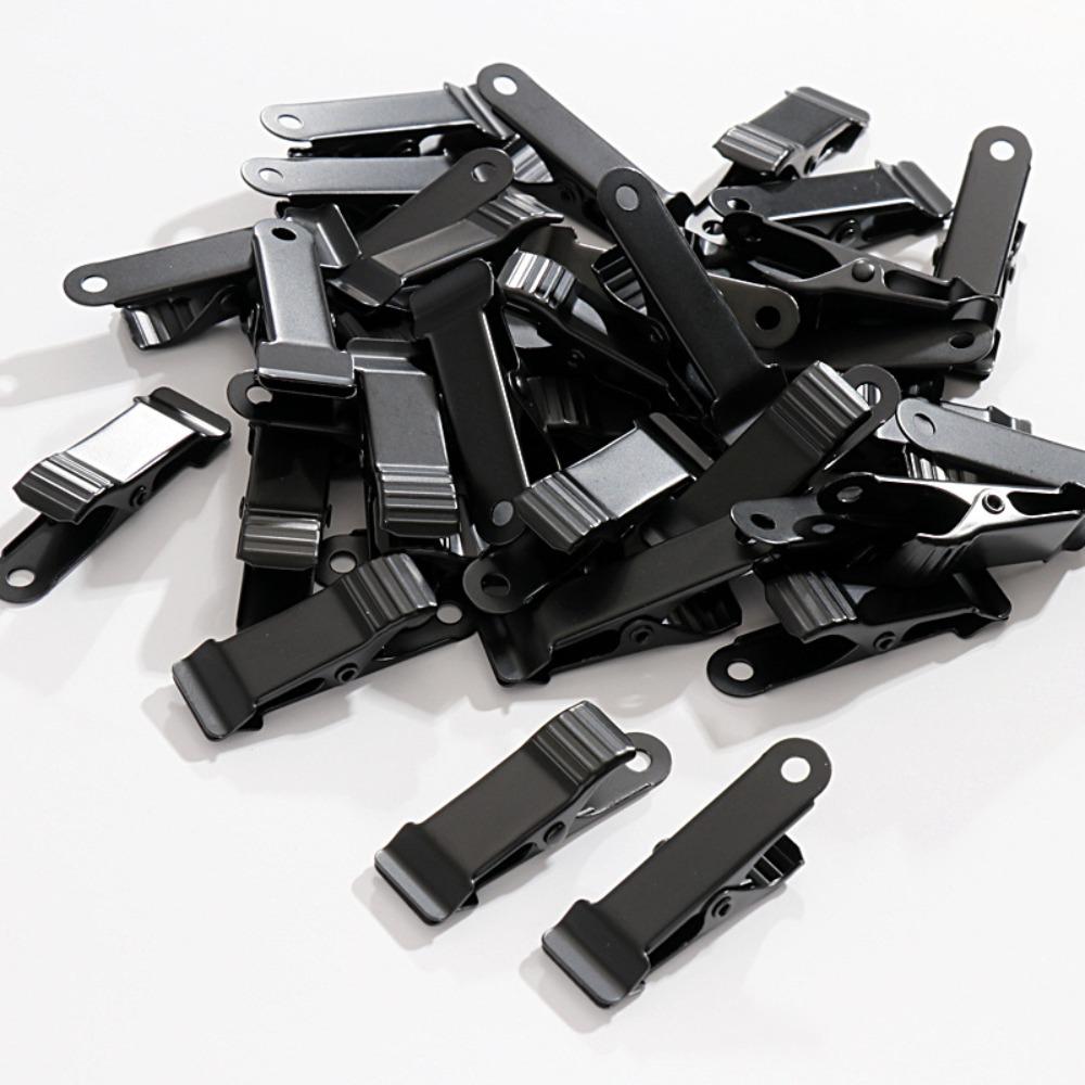 10 Stück/Set Metall Mini Federklemmen Anti-Rutsch Langer Schwanz Krokodilklemmen Mehrzweck Schwarz Krokodilklemmen Haus Büro Dekoration