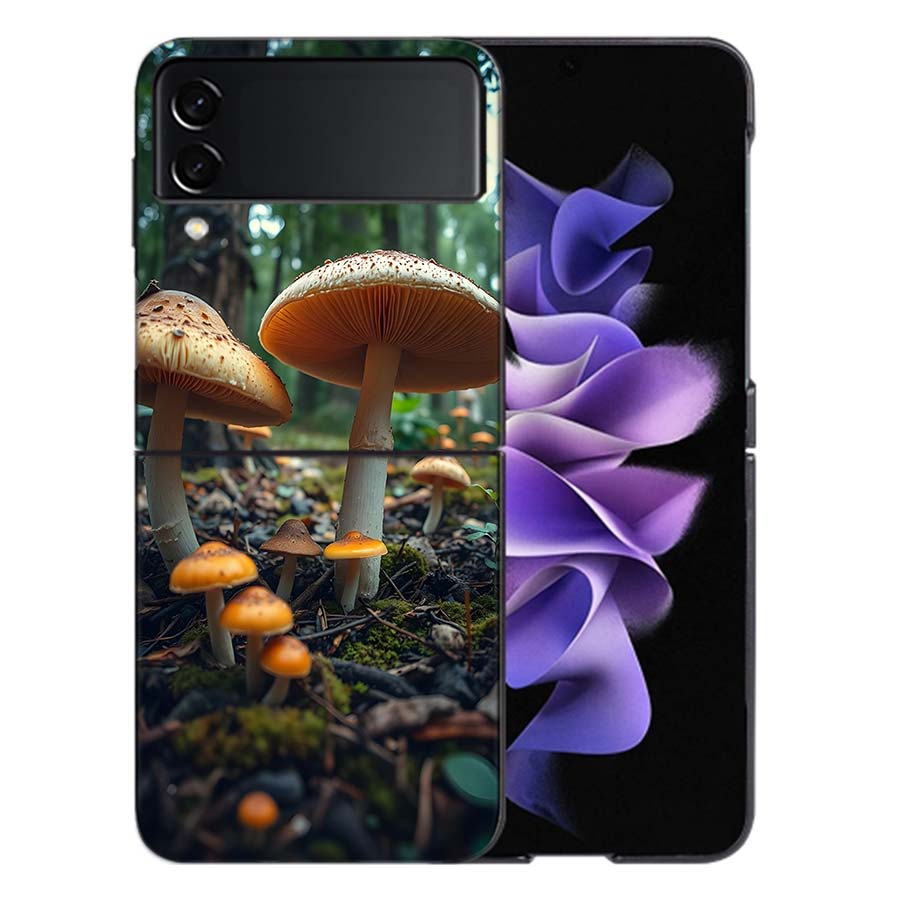 Fungal Aesthetics Phone Case For Samsung Z Flip 6 7 5G Galaxy Z Flip 5 4 3 5G Cases Shockproof Hard Cover TPU
