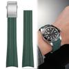 20mm High Quality Curved Fluororubber Strap For Tudor Biwan 39 Dial Black Bay 1958 M79030 Fluororubber Fold Over Clasp Strap