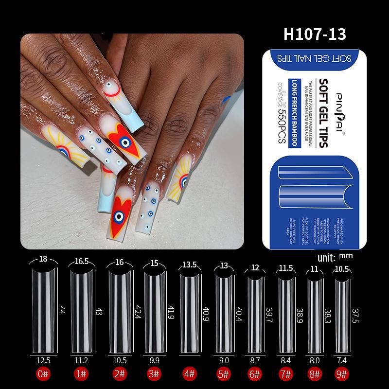 Frosted Fine Dog White Nail Art Tips - Ultra-thin Seamless False Nail Stickers