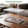 Clear Fish Tank Shatterproof PC Rectangular Small Aquarium with Lid Reptile Terrarium Breeding Tank Habitat Cage for Home Decor