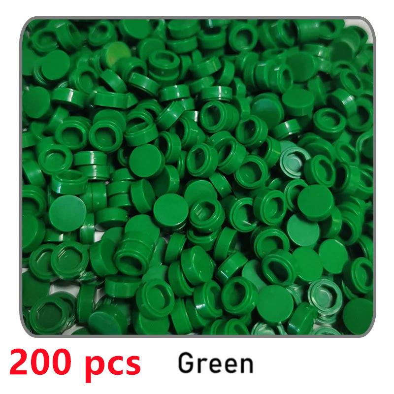 200 Pezzi Moc Piastrella Rotonda 1x1 98138 Fai da Te Basi Creative Mattoncini Classici Compatibili con Giocattoli a Particelle da Assemblare