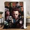 Couverture Affiche de Film d'Horreur Halloween Parfaite Toutes Saisons Douce Confortable Canapé Bureau Sieste Voyage Cadeau Festif