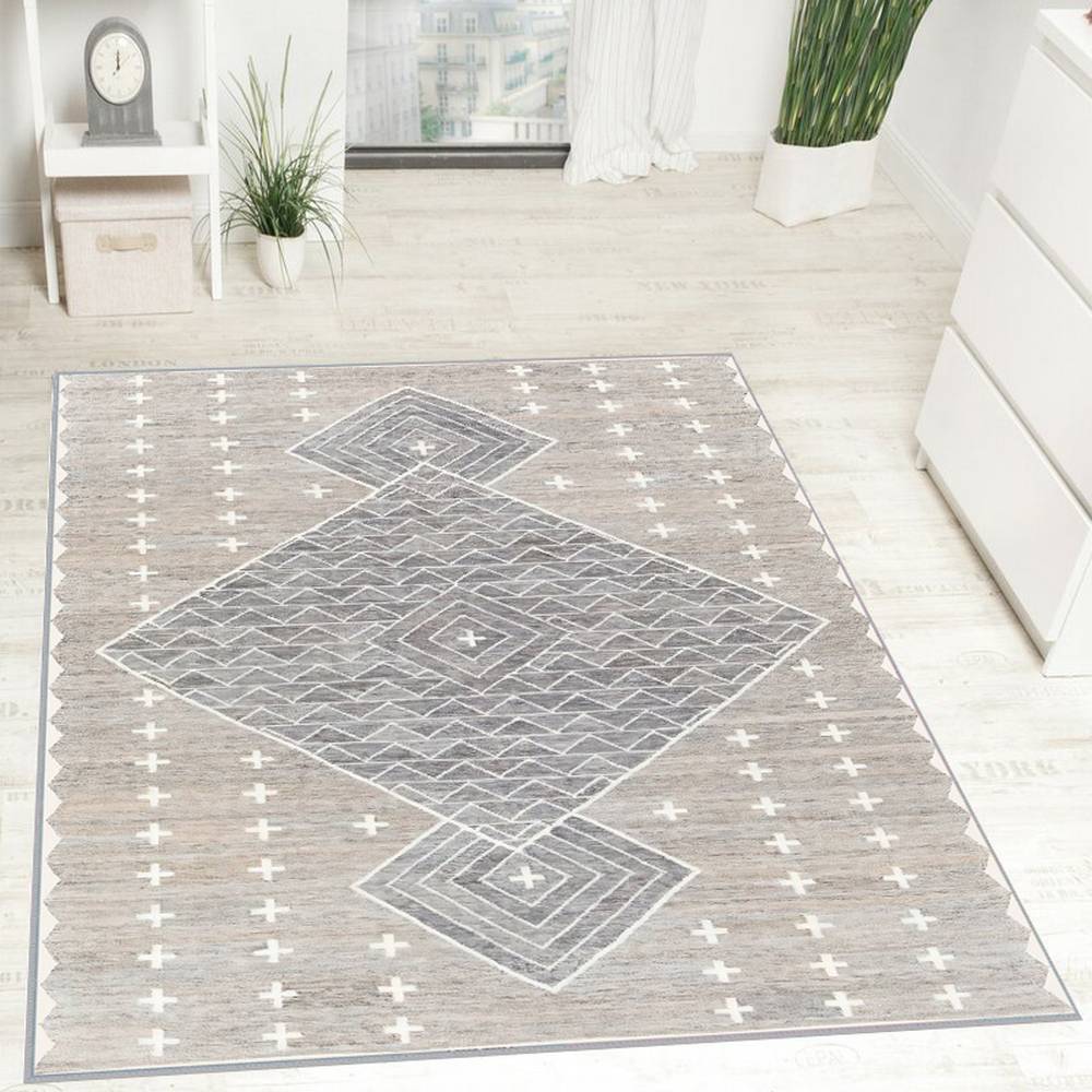 

Моющийся ковер с принтом Rovigo Home RVG0727 50x80 бежевый