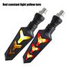 2pcs Motorcycle Turn Signal Lights Flexible Fishbone Type LED Flow Direction Indicator Signal Lights Waterproof High-performance