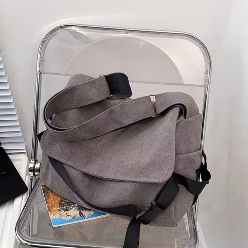 Large-capacity Messenger Bag Versatile School Bag Cool Canvas Tote Bag  Student