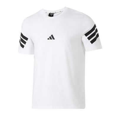 Μαλακό Άνετο Διαπνέον Ριγέ Κοντομάνικο T-Shirt Ανδρικά Τοπ Λευκό JD4880
