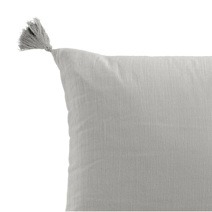 Coussin en gaze de coton 40 x 40 cm Gaia nuage