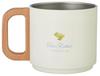 Skater Stackable Stainless Steel Vacuum Wooden Peter Rabbit Citron Design Mug, 350ml, Hot/Cold Insulation, Insulated, Handle, (SSTMG3S-A)