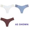 Sexy Ice Silk Panties Low-waist Traceless G-String Thong Lingerie Ladies Large-sized Breathable Lace Underpants