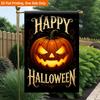 2D Flat, 2D Flat Printing Garden Flag 1pc, Halloween Pumpkin Lantern Durable Single-Sided Print Yard Flag, Garden & Home Holiday Decoration, 29.97x44.