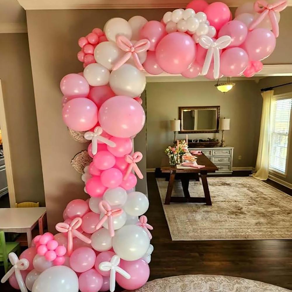 Pastel Pink Balloons Garland Baby Pink White Balloon Arch Kit Baby Shower Gender Reveal Birthday Party Wedding Decoration Globos