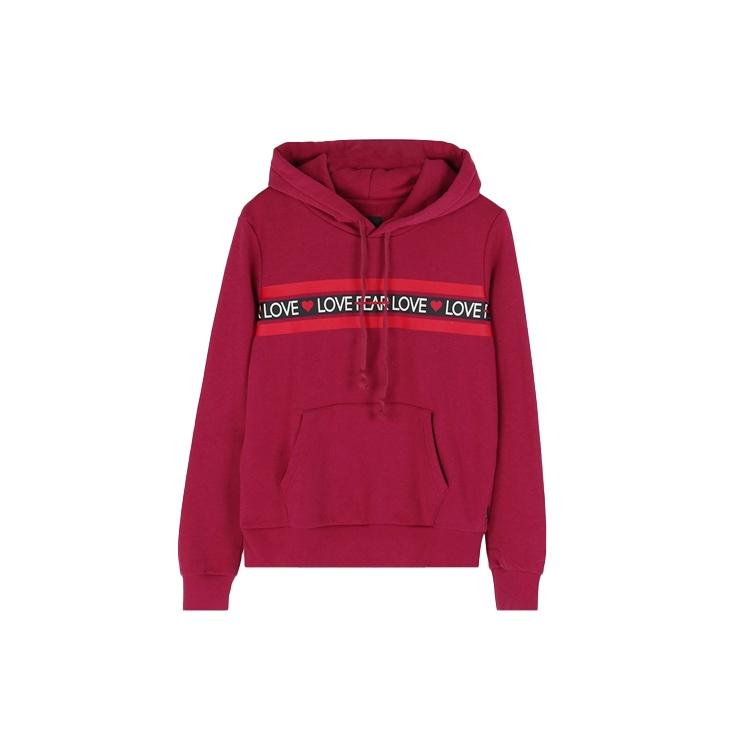 (WMNS) Converse Love the Progress Print Hoodie Asia Sizing  Red  Women s 10017330-A02 M
