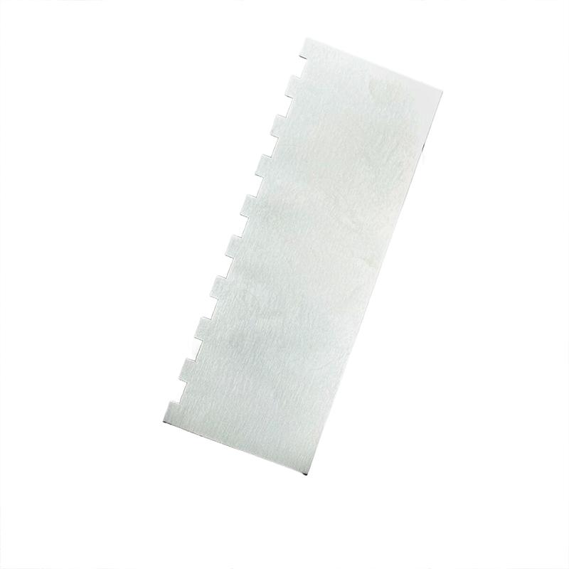 Stainless Steel Cake Scraper - Large Double Sided Patterned Stripe Edge Smoother Scraper Metal Pastry Cutter